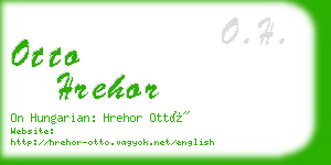 otto hrehor business card